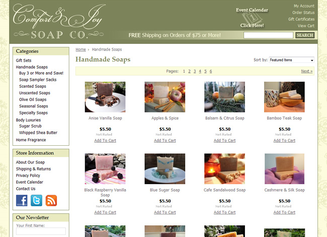 Category Listing Page