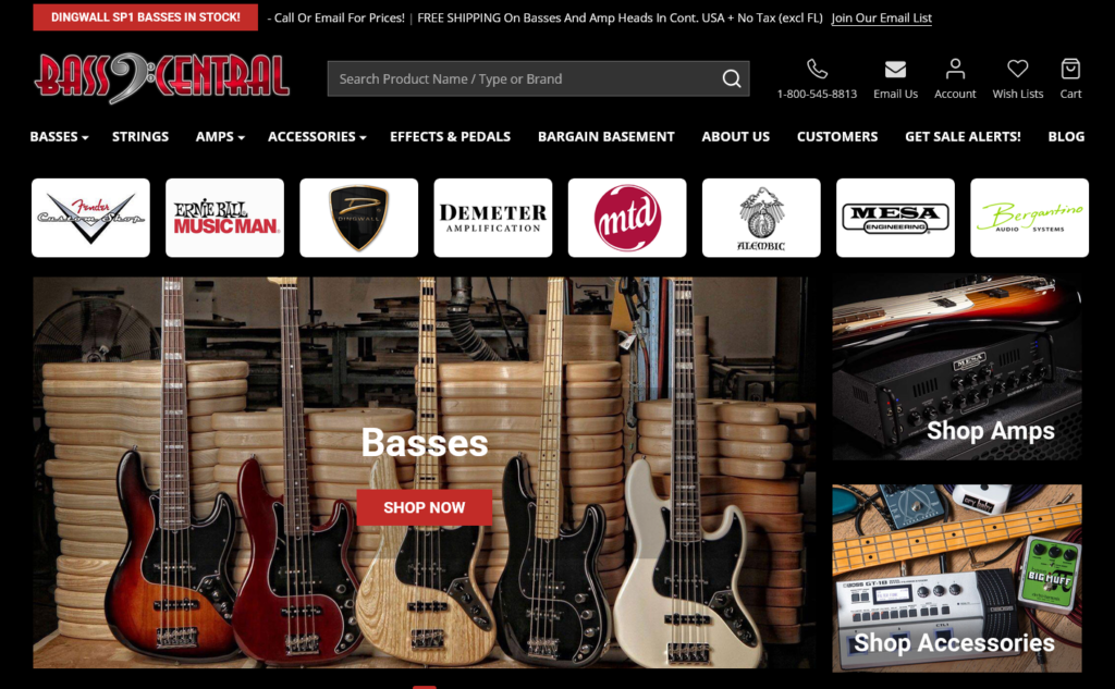 Bass Central Website Design