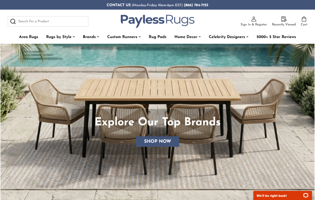 Payless Rugs Theme Customization